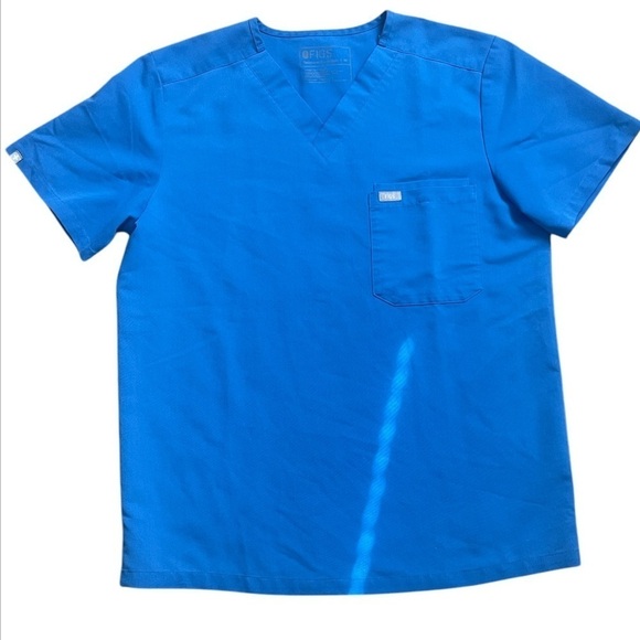 Figs Leon scrub top blue size M - Picture 2 of 6